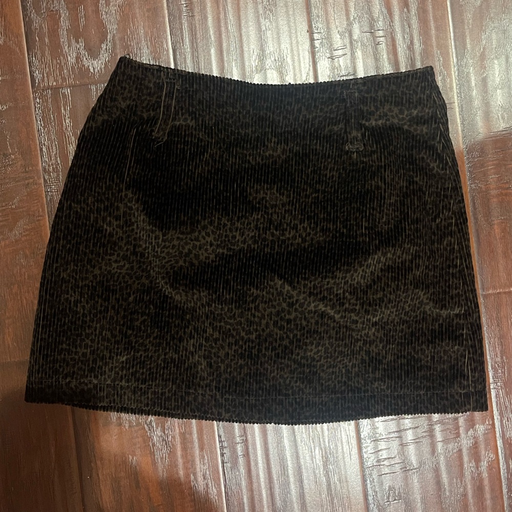 SOLD Cheetah print corduroy vintage skirt